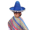 Wide Brim Hats CincoDeMayo Straw Hat Kids Party Mexico Festival Pography With Theme Costume Accessories