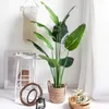 Decorative Flowers 80cm Tropical Plants Large Artificial Banana Tree Fake Plastic Palm Leaves For Home Garden Wedding Decor