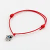 100pcs Hamsa Hand String Evil Eye Charms Lucky Red Wax Cord Regolable Bracciale 2738