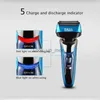 Elektrisk rakapparat Återdragande elektrisk rakapparat för män 3D Floating Four Blade Rechargeble Bread Shaving Machine Waterproof Electric Razor D43 YQ230928