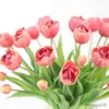 Decorações de natal nova tulipa flor artificial real toque buquê luxo casa decorativa flores sala estar deco planta