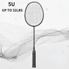 Badminton Rackets Ultralight Professional 5U Racket Carbon Fiber Sport Competition Training upp till 32 kg 230927