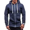 Erkek Hoodies Erkekler Artı Beden Erkekler Kalın Kapüşonlu Zip Sweatshirt Uzun Kollu Kas Sıcak Zip-Up kapüşonlu Spor Sporları Gündelik Fit Sonbahar