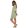 Robes décontractées Femmes Été 2023 Arrivées Vert Vintage Imprimer Manches bouffantes Vacances Boho Lâche Sweet Girls Robe de soirée