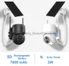 CCTV-lens WIFI-camera op zonne-energie Buiten 4MP videobewaking Draadloze IP-camera met 7800 mAh batterij opladen PIR Menselijke detectie Beveiligingscamera YQ230928