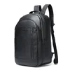 Sacs d'école sac à dos pour hommes en cuir grande capacité affaires loisirs voyage ordinateur mode tendance première couche sac en peau de vache homme