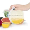 Baking Pastry Tools Sile Stretch Lids Reusable Airtight Food Wrap Ers Kee Fresh Seal Bowl Stretchy Er Durable Storage Drop Deliver Dhixv