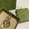 18K vergulde kettingketting voor vrouw man ketting retro paar kettingen koperen ketting sieraden levering2660