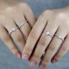 New Designer Water Drop Rectangle Elliptic Zircon Finger Ring High Quality Paved Full Cubic Zircon Hip Hop Women Men Ring for Wedding Jewelry Wholesale