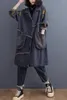 Trenchs de femmes manteaux vintage lavage grande taille veste en jean automne 2023 coréen décontracté lâche jean manteau imprimé épissure simple boutonnage