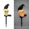 Andra evenemangsfestleveranser Halloween Skull Ghost Crow Outdoor Lighting Horror Courtyard Home Decoration Holiday Garden Decor Accessories 230921