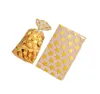 Cadeau cadeau 100pcs / lot 7x7cm 10x10cm mignon dentelle arc impression auto-adhésif cadeaux sacs de mariage cookie emballage pour biscuits bonbons gâteau