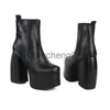 Stiefel Damen Stiefel High Heels Chunky Platform Schwarz Große Größe 43 Winterstiefel Kniehoher Stiefel Reißverschluss Matrin Boot Party Schuhe x0928