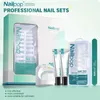 Nail Art Kits Nailpop Tipps und Kleber Gel Kit Schnelles Verlängerungsset mit weicher UV-Lampe 600 Stück halbmatte Nagelfeilen Werkzeuge 230927