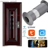 Dörrklockor 2st Tuya Video Peephole WiFi Camera Motion Detection Door 1.8mm Lens Viewer Video-Eye Wireless Intercom Home Security Auto YQ2301003