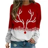 Sudaderas con capucha para mujer Sudaderas Chándales Nieve Navidad Ciervo Impreso en 3D Moda para mujer Sudadera con cuello en O Mangas largas Tops Jersey de gran tamaño Ropa 230927