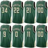 Man Kids Tryckt basket Damian Lillard Jersey 0 Pat Connaughton 24 Brook Lopez 11 Khris Middleton 22 Giannis Antetokounmpo 34 Bobby Portis 9 Anpassad namnnummer