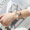 Women's Watches Gaiety Brand Women Watches Fashion Square Ladies Quartz Watch Bracelet Set Green Dial Simple Rose Gold Mesh Luxury Women Watches 230927