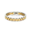 Charm Bracelets Wrist Watchband Stainless Steel Gold Sier Color Waterproof Chain Bracelet Bangles For Women 230215 Drop Delivery Jewel Dhgfx