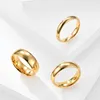 Wedding Rings Wholesale 5pcs/lot 8mm 6mm 4mm Gold Color Tungsten Carbide For Men Women Band