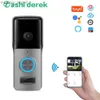 Dörrklockor Ny Tuya -app Visual Doorbell Smart Wireless WiFi Doorbell HD 1080p Infrared Night Vision Voice Intercom med Ding Dong YQ230928
