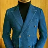 Trajes para hombres Blazers Trajes de hombre hechos a medida de negocios 2 piezas Chaquetas para hombres con jeans casuales Abrigos de algodón Pantalones Cowboy Prom Party Blazer Masculino Set 230927