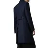 Mélanges de laine pour hommes manteaux de laine d'hiver printemps automne longueur moyenne affaires grande taille pardessus Double boutonnage Trench 4XL 230927