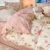 寝具セット子供セット充填漫画布団カバーフラットシート枕カバーソフトベッドリネンズ寮のベッドルームホームテキスタイル