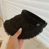 Geniş Memlu Şapkalar Tasarımcı Marka Yaz Modası Kadınlar Açık Plaj Hip Hat Korece Versiyon Boş Top Sun Visor Güneş Koruyucu UV Seaside Cap