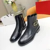 High quality luxury designer boots women Hot selling women leather lug sole loafer thick sole elevated shoe Classic women knee boots Designer martin boot with box