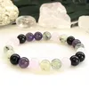 MG0872 8MM A Grade Black Tourmaline Prehnite Bracelet Women's Rose Quartz Energy Power Bracelet Gift for Mother's Day241E