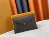 Designer Wallet handbag POCHETTE KIRIGAMI 3 piece /lot Womens purse Coin Purses Double hasp Wallets Fold Card Holder Passport Holders Women brown Key Pouch