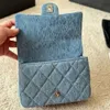 Sac à rabat en denim Sacs de créateurs de luxe Fashion Fashion Broided Crossbody Sac Love Ball CF20 Sac Chain pour femmes