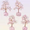 Sacches de bijoux Sacs Crystal Natural Crystal Tree Copper Fire enveloppé Spécimen minéral Reiki avec base de quartz pour richesse An3810699