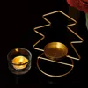 Candle Holders Creative Metal Candlestick For Home Star Iron Art Xmas Tree Holder Table Decor Merry Christmas Candlelight Decoration