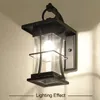 Unico vetro a bolle vintage, luci da parete con profilo robusto, luci per portico, luci per porte, luci per garage, luci per cortile, luci per portico con vetro seminato