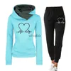 Women's Hoodies Sweatshirts Women Casual Suit Sweatshirt+Sweatpant 2 Pieces Set Tracksuit Sportswear Jogging Running Clothes Autumn Winter Outfits YQ230928