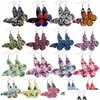 Lustre de bala 4/5/8set moda butterfly forma pu breolho de couro faux