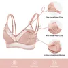 Maternity Intimates MOMANDA Lace Breastfeeding Maternity Nursing Bra For Pregnant Women Lightly Padded Wireless Double Strap Lingerie SXL 230927