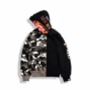 New A Bathing B Ape Men's Hoodies Autumn and Winter New Camouflage Embroidery Night Glow Thin Sweater Youth Casual Loose Coat