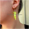 Stick Yaologe New 8 Color Acrylic Lightning Long Pendant Earring for Women Fashion Fashion Erdaggerated Girls Party Jewelry 선물 도매 Dro SMTLB