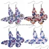 Lustre de bala 4/5/8set moda butterfly forma pu breolho de couro faux