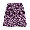 Skirts Girly Purple Pink Leopard Print Mini Skirt Summer Skorts For Women