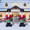 Christmas Decorations 8 Foot Christmas Inflatable Nutcracker Soldier Outdoor Decorations Light Up Inflatable Santa Claus Soldier Decorations 230927