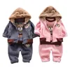 Rompertjes geboren Baby Jongens Kleding Herfst Baby Meisjes Kleding HoodiePant Outfit Kinderkostuum Pak Babykleding Voor Baby Warme Sets 230928