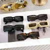 Lunettes de soleil à monture carrée pour hommes, lunettes de soleil de styliste avec lettres dorées, pour l'extérieur, à la mode, tendance, cadeau de noël