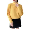 Pulls pour femmes Femmes tricotées O-Col Jumper Pulls Casual Rayé Femmes Tricots Pull à manches longues Femme Noir Blanc Jaune