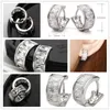 Charm-Ohrringe INALIS Romantischer Hochzeitsring für Frauen als Geschenkfassung mit 4 quadratischen Zirkonia-Kristallohrringen I0200