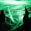 その他のイベントパーティーは、ハロウィーン人工スパイダーウェブホワイト伸縮性のあるクモの巣を暗くて怖いシーンの小道具屋内の屋外装飾230921