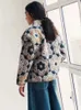 Women's Down Parkas Retro Flower Printed Patchwork Cotton Coats Women Long Sleeve Thick Warm Loose Jacket Autumn Winter Lady Casual Streetwear 230927